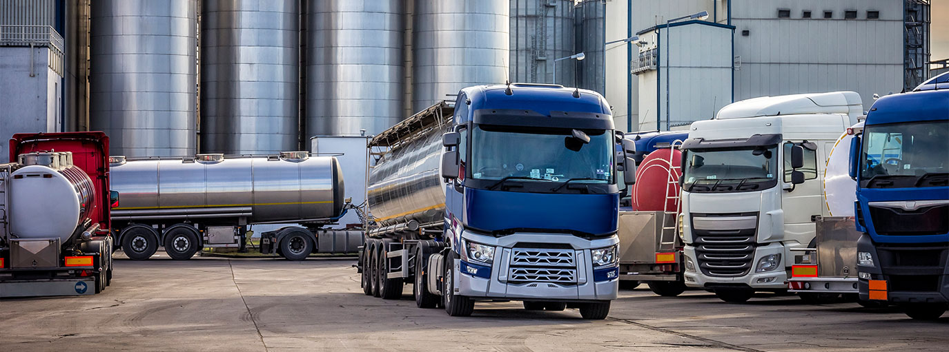 truck in commercial depot